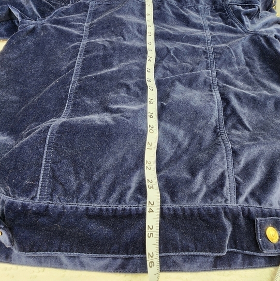 Vintage Bob Mackie Wearable Art Blue Velvet Button Down Embroidered Jacket SizeS - Picture 15 of 16